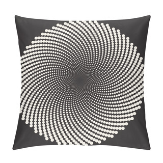 Personality  Vector Black And White Spiral Circles Swirl Abstract Round Optical Illusion Pillow Covers