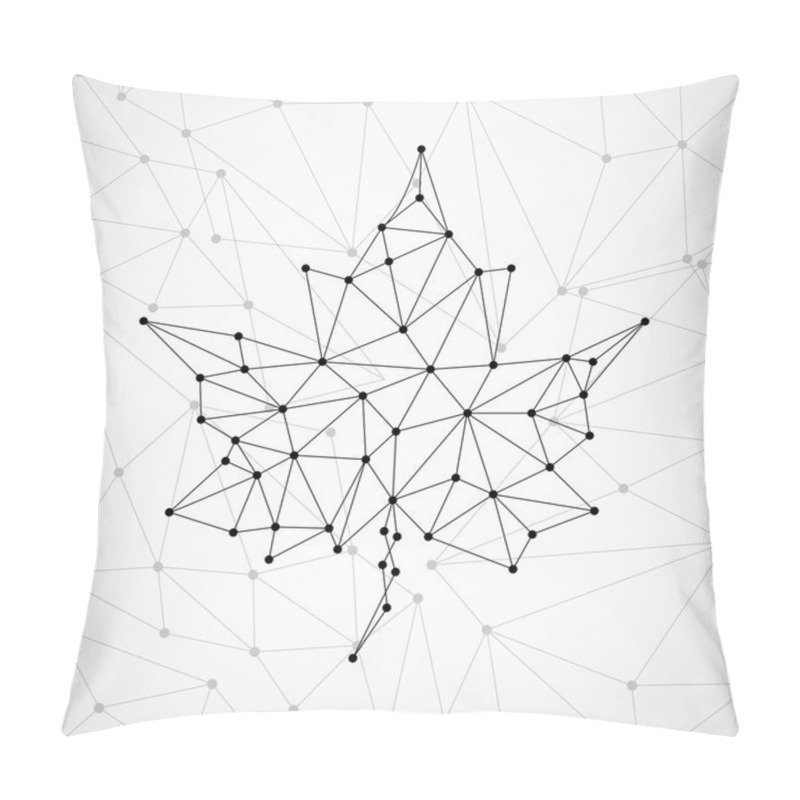Personality  Maple leaf in abstract geometric shape pillow covers