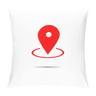 Personality  Vector Of Map Pointer Icon. GPS Location Symbol. Flat Design Style. Pillow Covers