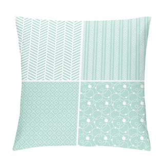 Personality  Geometric Seamless Patterns, Mint Pillow Covers