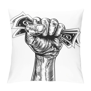 Personality  Fist Holding Money Concept Pillow Covers