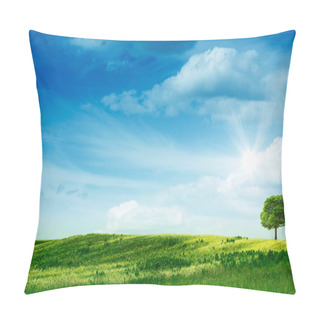 Personality  Green Hills. Abstract Summer Backgrounds. Pillow Covers