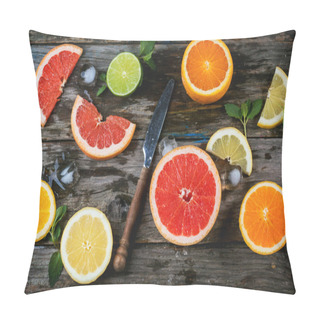 Personality  Set Of Sliced Citrus Fruits Pillow Covers