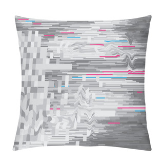 Personality  Abstract Background Vector Pattern In Glitch Style Design Digital Decay Pillow Covers
