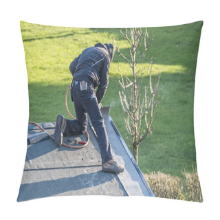Personality  Roofer Worker Gas Burner For Maintenance Pillow Covers