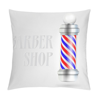Personality  Barber Shop Pole With Red And Blue Stripes. Pillow Covers