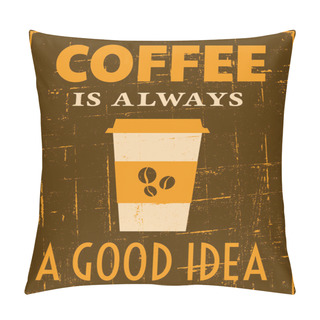 Personality  Retro Coffee Poster Pillow Covers