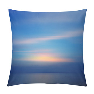Personality  Motion Blurred Background Of Refraction In The Sea At Twilight Times. Pillow Covers