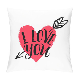 Personality  Hand Drawn Heart With Arrow Pillow Covers
