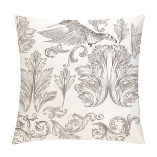 Personality  Collection Of Vector Swirls And Floral Elements For Design Pillow Covers