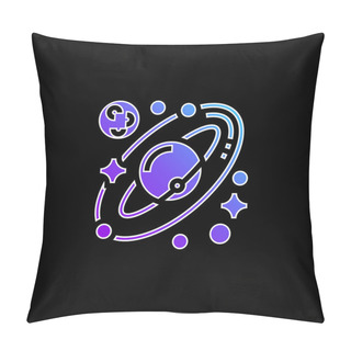 Personality  Astronomy Blue Gradient Vector Icon Pillow Covers