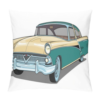 Personality  Meteor 1955 Retro Vintage Vector Car Pillow Covers