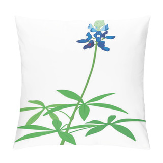 Personality  Bluebonnet Flower Vector Illustration Transparent Background Pillow Covers