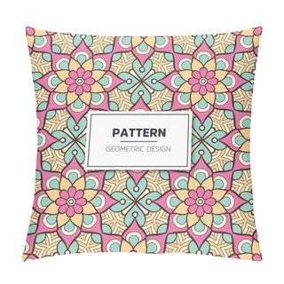 Personality  Ethnic Floral Seamless Pattern With Mandalas Pillow Covers