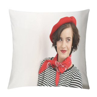 Personality  Sexy Stylish Young Woman With An Impish Grin Pillow Covers