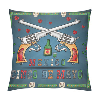 Personality  Illustration 19 Design On The Mexican Theme Of Cinco De Mayo Cel Pillow Covers