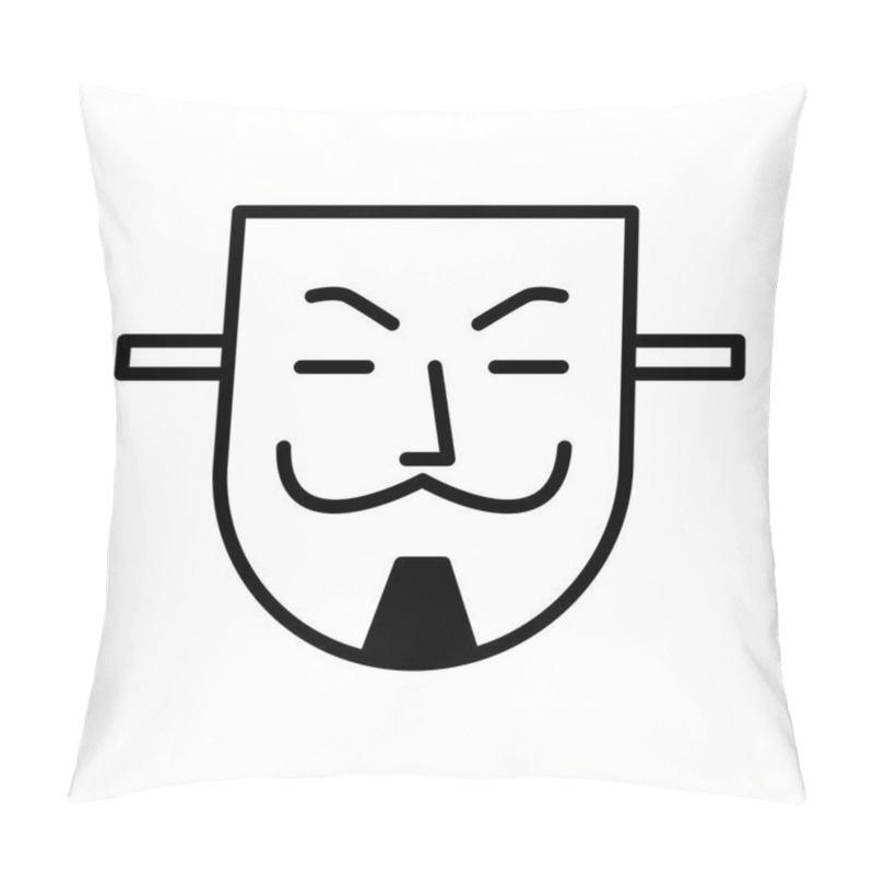 Personality  Salvador Dali mask line style icon pillow covers