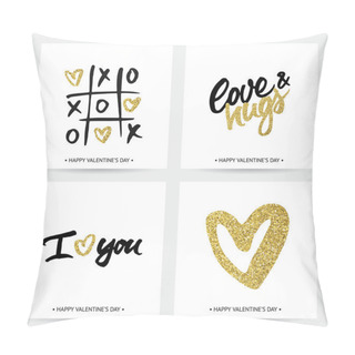 Personality  Set Of Love Cards For Valentine's Day Or Wedding Pillow Covers
