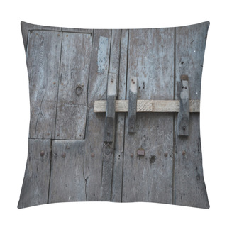 Personality  Rustic And Old Wooden Gate Close-up Pillow Covers
