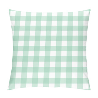 Personality  Green And White Plaid Gingham Pattern Pillow Covers
