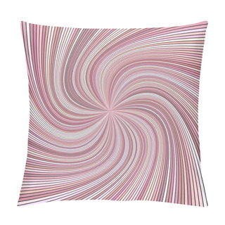 Personality  Pink Abstract Psychedelic Striped Spiral Background Design From Curved Rays Pillow Covers