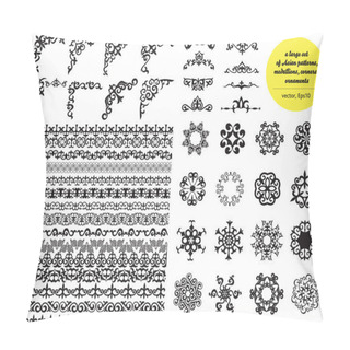 Personality  Asian Large Set Of Patterns And Ornaments. Set Of Seamless Borde Pillow Covers