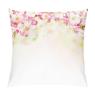 Personality  Cherry Blossoms Over Blurred Nature Background Pillow Covers