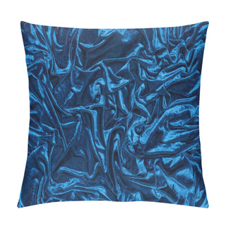 Personality  Top View Of Background With Wavy Blue Cloth Pillow Covers