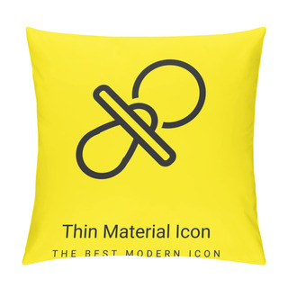 Personality  Baby Pacifier Outline Minimal Bright Yellow Material Icon Pillow Covers