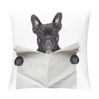 Personality  Newspaper Bulldog Pillow Covers