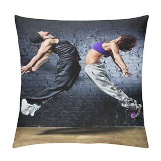Personality  Young Dancer Couple Jumping Pillow Covers