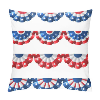 Personality  US Flag Round Bunting Decoration, Pillow Covers