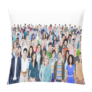 Personality  LDiverse Multiethnic Cheerful People Pillow Covers
