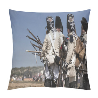Personality  Spanish Troops Are Prepared To Fight On In The Battle Field In Representation Of The Battle Of Bailen Of 1808 Pillow Covers