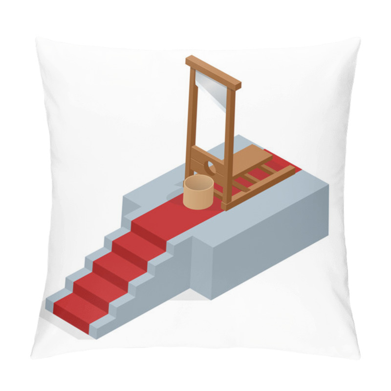 Personality  Isometric Guillotine Vector Illustration Pillow Covers