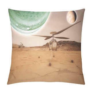 Personality  Futuristic Mars Rover Exploring Vasts Of Red Planet B Pillow Covers