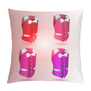 Personality  Vector Waistcoat,  Vector Illustration   Pillow Covers