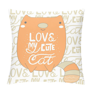 Personality  Background With Cat Pillow Covers