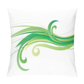 Personality  Swirling Green Ecological Design Pillow Covers