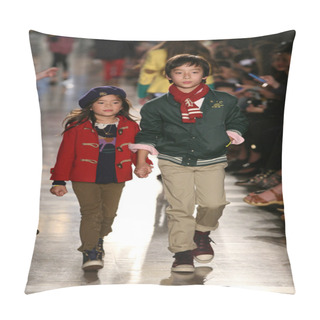 Personality  Model At Ralph Lauren Children Fashion Show Pillow Covers