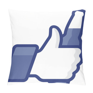 Personality  Like Thumbs Up Symbol Icon With Beer Bottl Pillow Covers