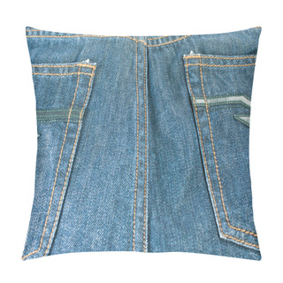 Personality  Men Blue Jeans. Pillow Covers