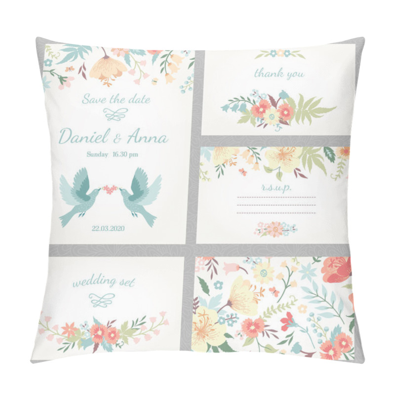 Personality  Flowers And Love Birds Pillow Covers