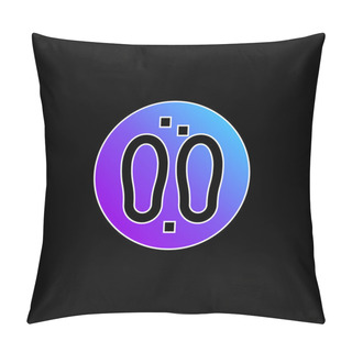 Personality  Bodhu Boron Blue Gradient Vector Icon Pillow Covers