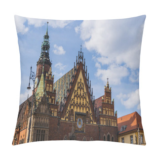 Personality  View Of Museum Of Bourgeois Art With Cloudy Sky At Background In Wroclaw Pillow Covers