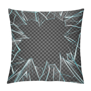 Personality  Broken Glass Transparent Frame Pillow Covers