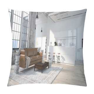 Personality  The Modern Kitchen. 3d Rendering Pillow Covers