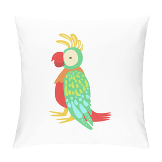 Personality  Parrot Stylized Childish Drawing Pillow Covers