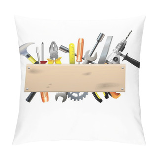 Personality  Vector Board With Tools Pillow Covers