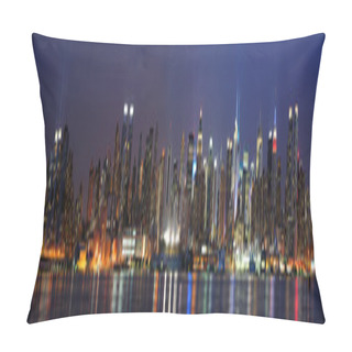 Personality  New York City Manhattan Midtown Skyline At Dusk Pillow Covers